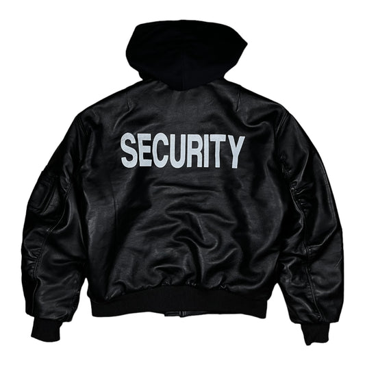 security leather bomber